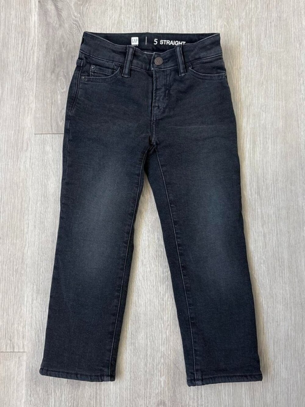 Gap Kids Boys Black Straight Fit Jeans Size 5 NWT Fleece Lined Denim